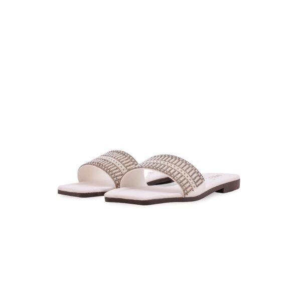 Girls White Fancy Slipper KD5909 - view 2
