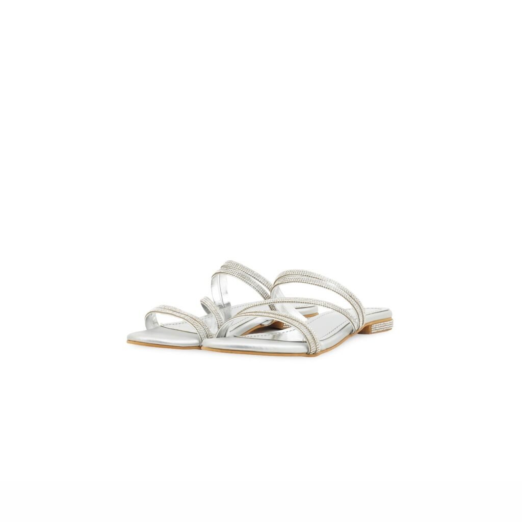 Girls Silver Fancy Slipper KD5894 - view 2