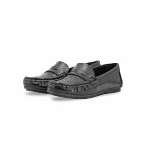 Girls Black Formal Moccasin KD2598 - view 2