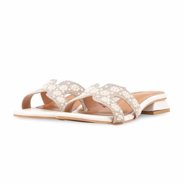 White Formal Slipper For Ladies FR8477 - view 2
