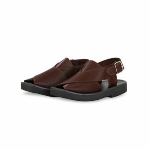 Boys Brown Peshawari Chappal KD9937 - view 2