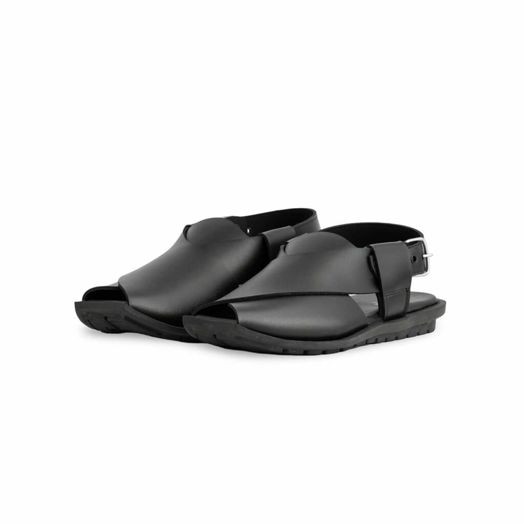 Boys Black Peshawari Chappal KD9955 - view 2