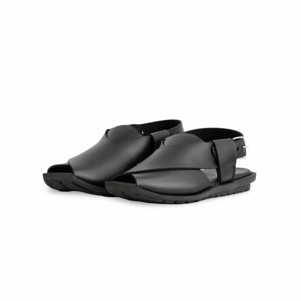 Boys Black Peshawari Chappal KD9955 - view 2