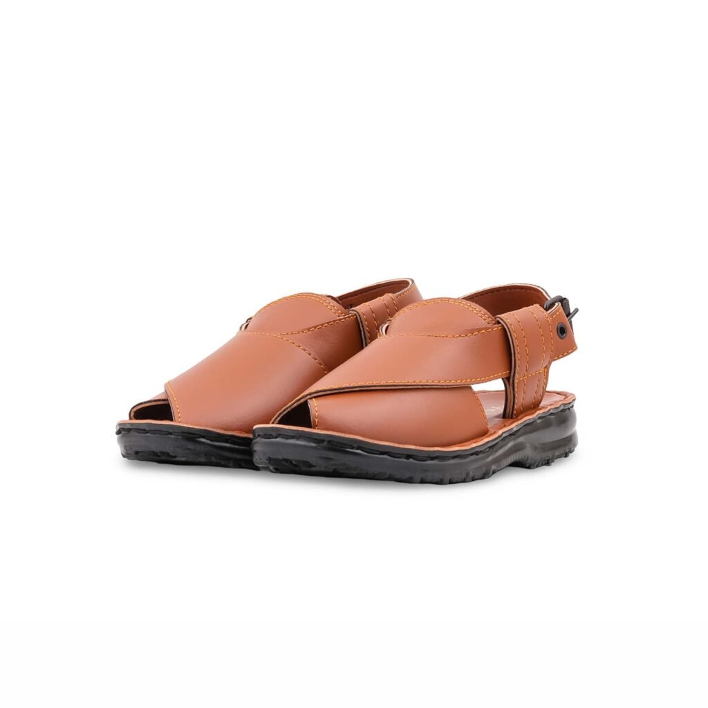 Boys Tan Peshawari Chappal KD2666 - view 2