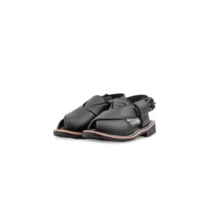 Boys Black Peshawari Chappal KD4951 - view 2