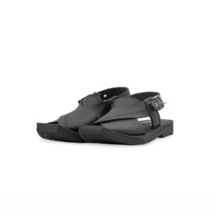 Boys Black Peshawari Chappal KD2678 - view 2
