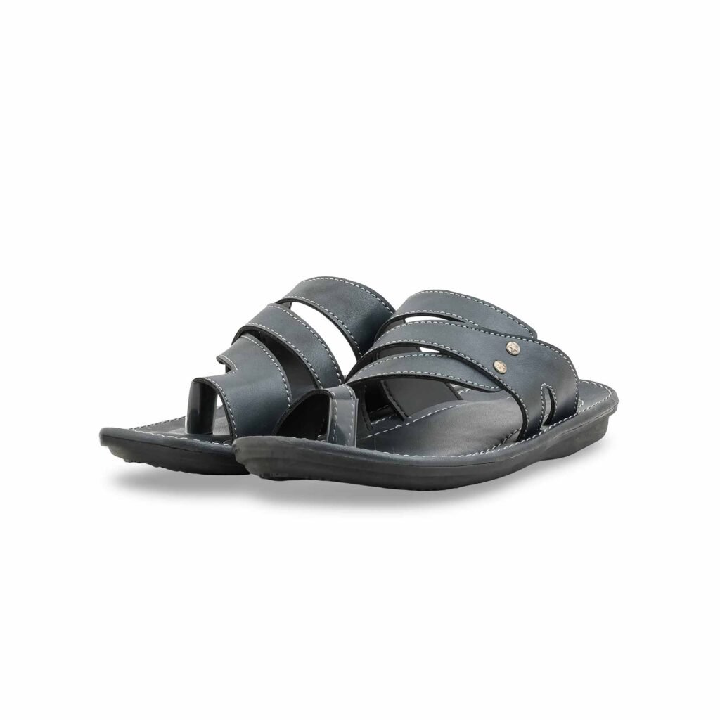 Boys Grey Formal Slipper KD2654 - view 2