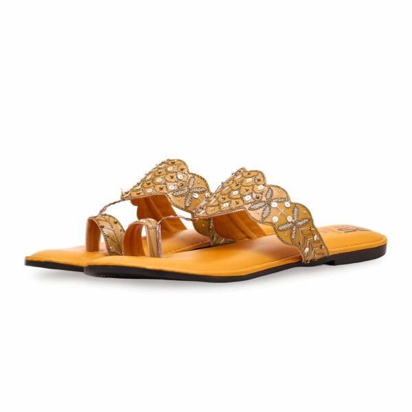 Mustard Ethnic Chappal EC0177 - view 2