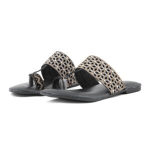 Black Ethnic Chappal EC0182 - view 2