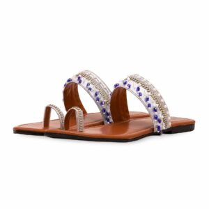 Blue Ethnic Chappal For Women EC0211 - view 2