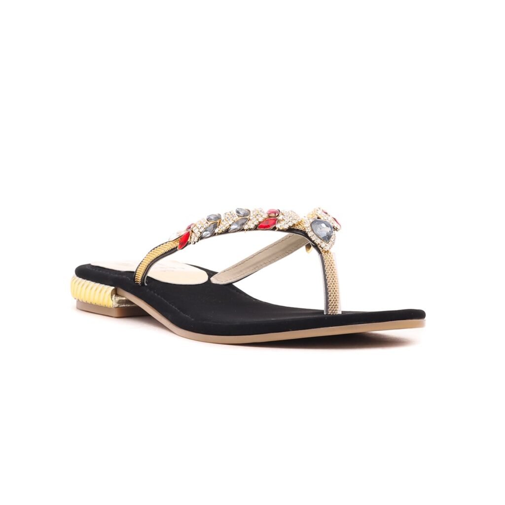 Black Fancy Chappal FN0577 - view 2