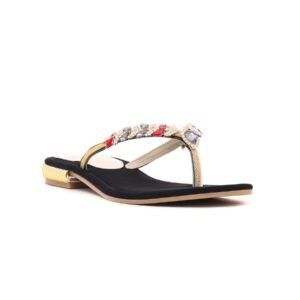 Black Fancy Chappal FN0577 - view 2