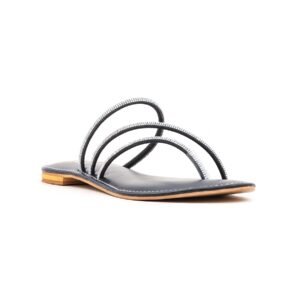Black Fancy Chappal FN0583 - view 2