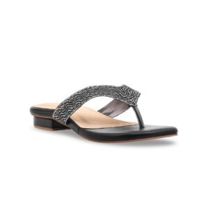 Black Fancy Chappal FN0690 - view 2