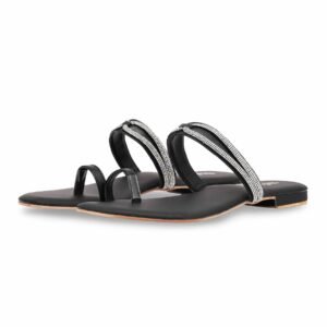 Black Fancy Chappal FN0737 - view 2