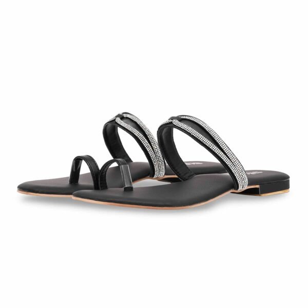 Black Fancy Chappal FN0737 - view 2
