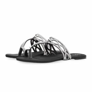 Black Fancy Chappal FN0741 - view 2
