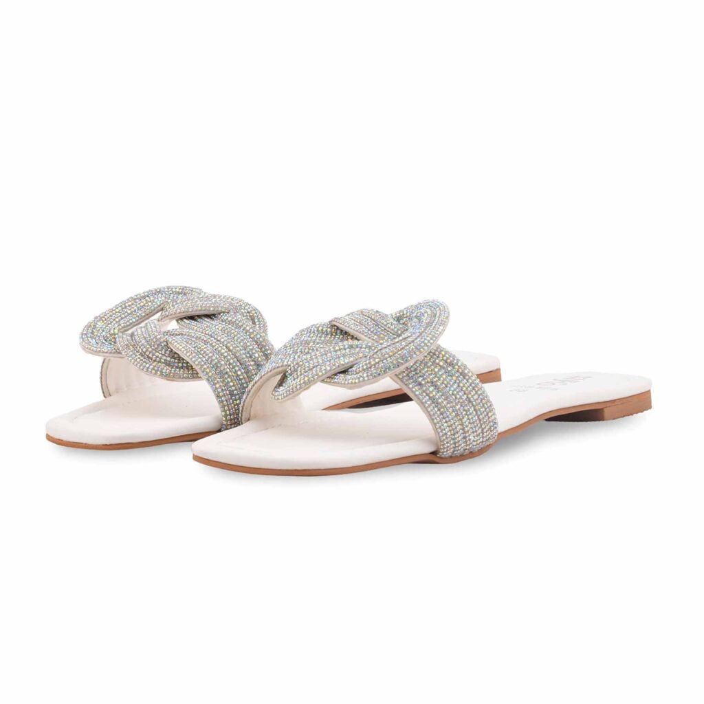 White Formal Slipper For Ladies FR8465 - view 2