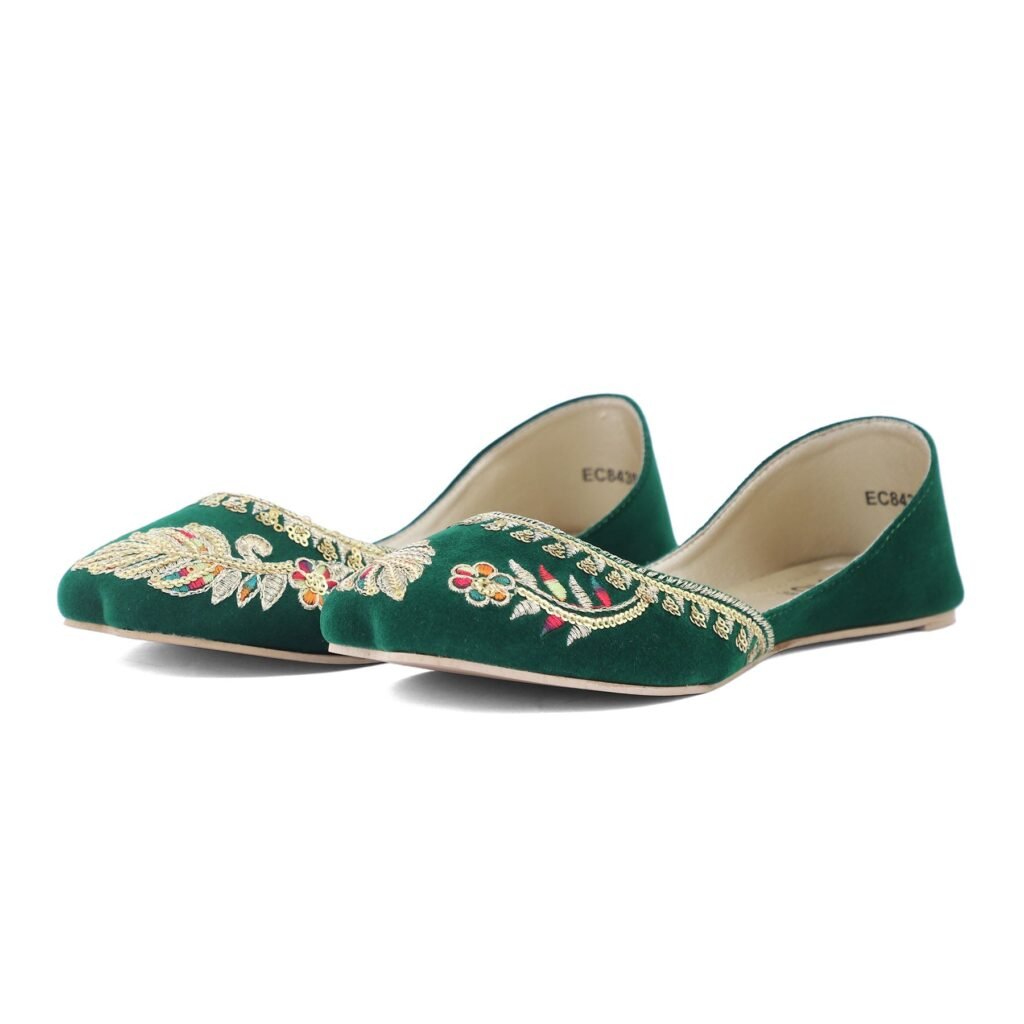 Green Fancy Khussa EC8439 - view 2