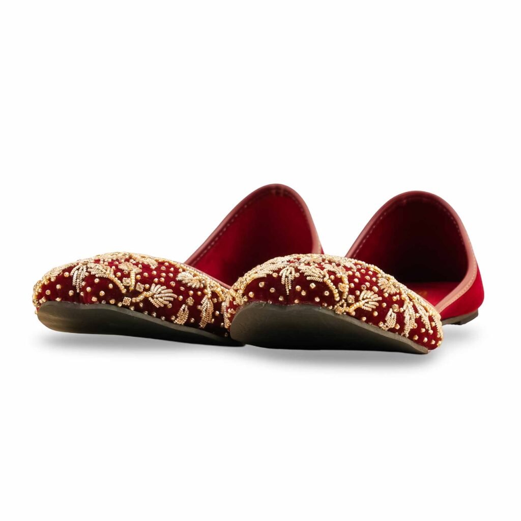 Maroon Fancy Khussa EC8565 - view 2