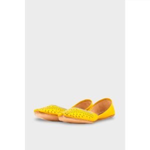 Yellow Leather Khussa EC8640 - view 2