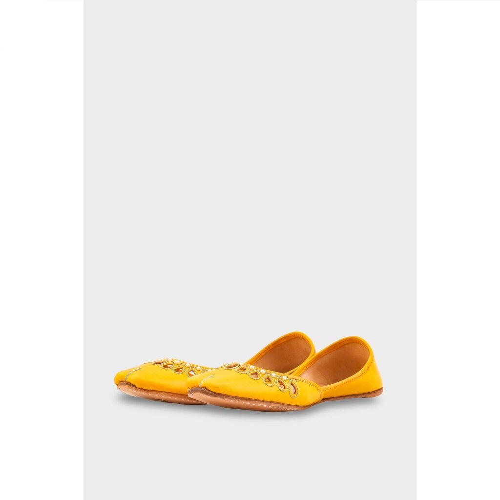 Yellow Leather Khussa EC8643 - view 2