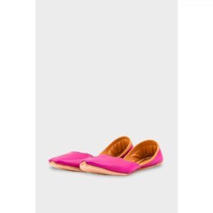 SK Pink Leather Khussa EC8644 - view 2