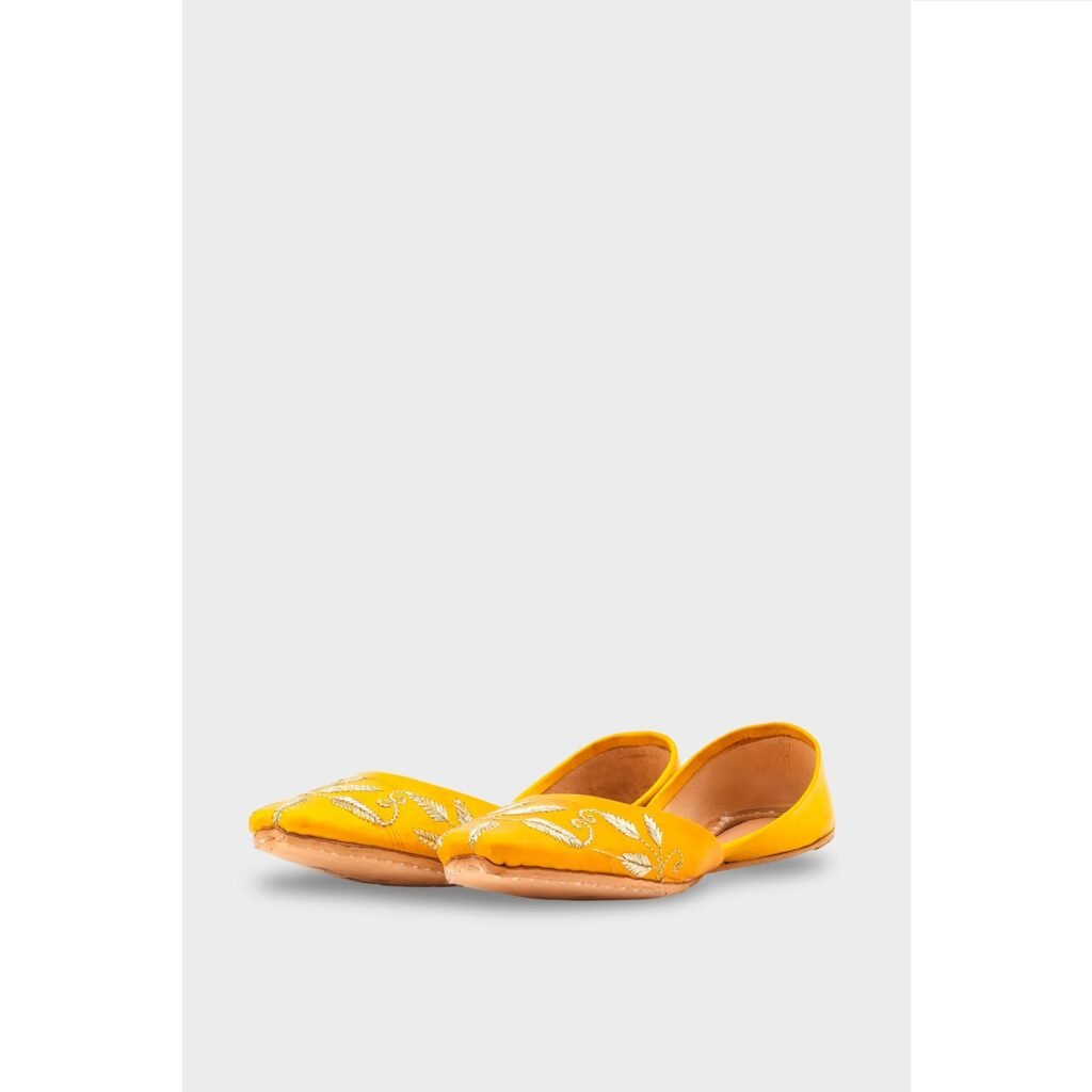 Yellow Leather Khussa EC8658 - view 2