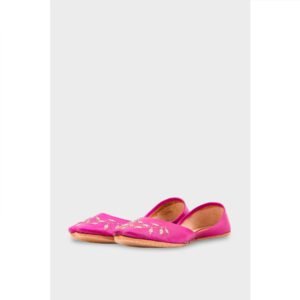 Sk Pink Leather Khussa EC8659 - view 2