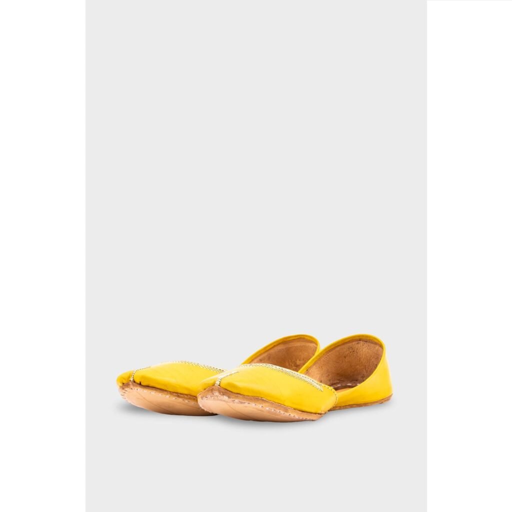 Yellow Leather Khussa EC8667 - view 2