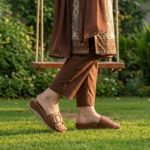 Mustard Formal Slipper For Women PU0736 - view 2