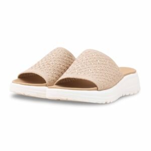 Beige Formal Slipper For Ladies PU0717 - view 2