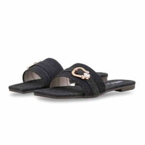 Black Casual Slipper For Women CL2183 - view 2