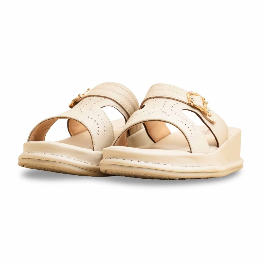 Beige Formal Slipper For Ladies LPU702 - view 2