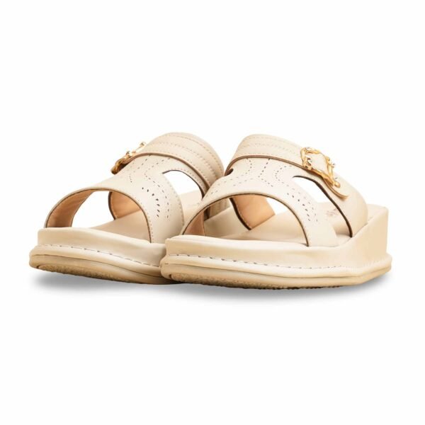Beige Formal Slipper For Ladies LPU702 - view 2