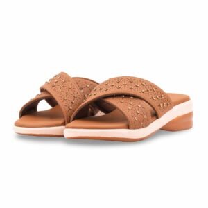 Brown Formal Slipper For Women PU0676 - view 2