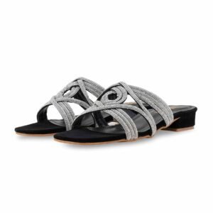 Black Fancy Slipper For Women FN8003 - view 2