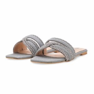 Grey Fancy Slipper For Ladies FN8081 - view 2