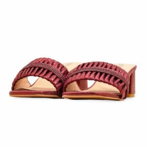Maroon Fancy Slipper For Women FN8015 - view 2