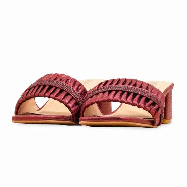 Maroon Fancy Slipper For Women FN8015 - view 2