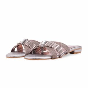 Grey Fancy Slipper For Ladies FN8101 - view 2