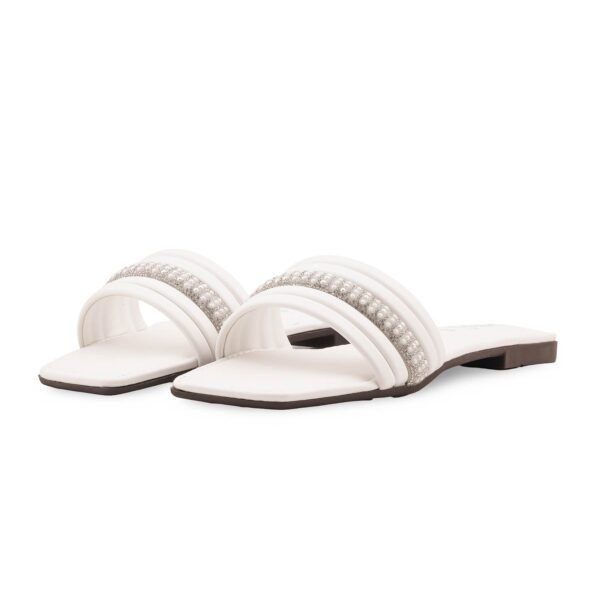 White Casual Slipper For Ladies CL2239 - view 2
