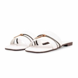 White Casual Slipper For Women CL2254 - view 2