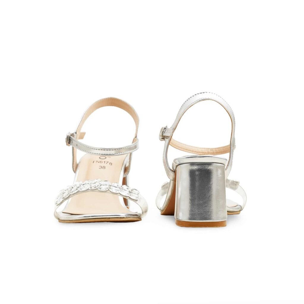 Silver Fancy Sandal For Ladies FN6178 - view 3