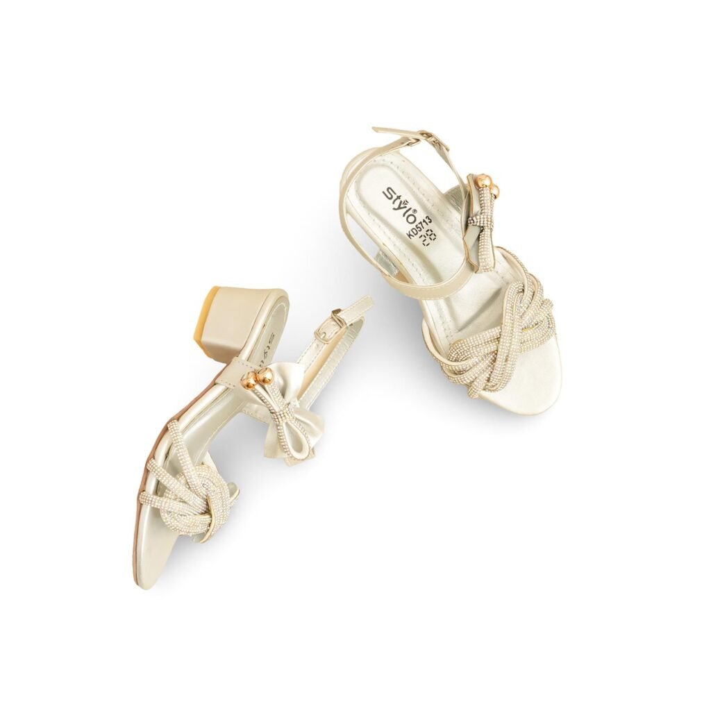 Girls Silver Fancy Sandal KD5713 - view 3