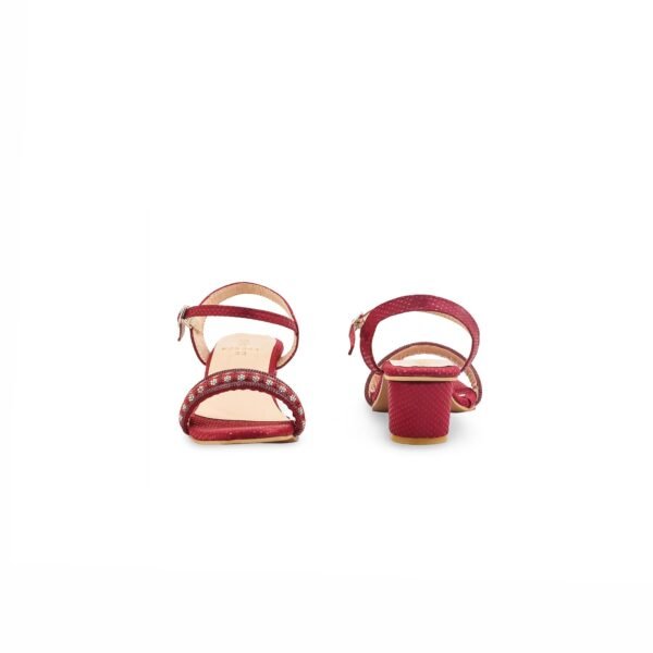 Girls Maroon Fancy Sandal KD5944 - view 3