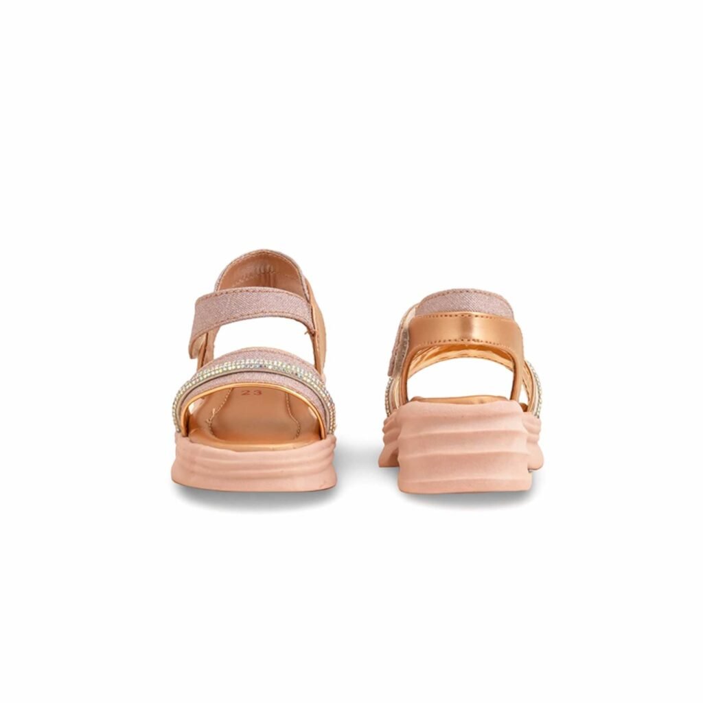 Girls Peach Fancy Sandal KD9901 - view 3
