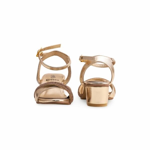 Girls Golden Fancy Sandal KD9859 - view 3