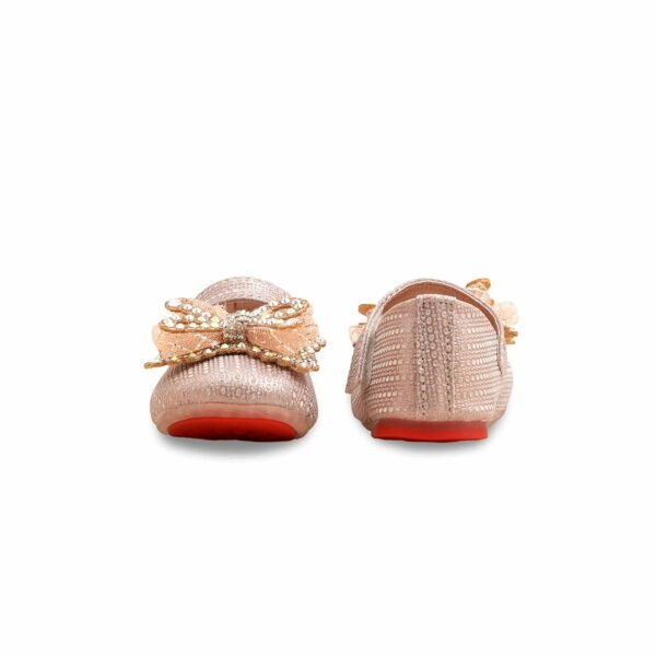 Girls Peach Fancy Pumps KD2559 - view 3