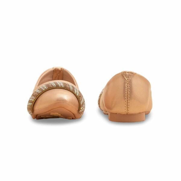 Girls Peach Fancy Pumps KD2562 - view 3